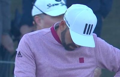 Mics picked up Sergio Garcia’s very sad reaction to hitting his tee shot in the water on 17 at the Players