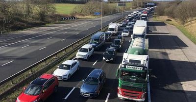 M1 diversions after lorry fire closes motorway from junction 23 to 23a