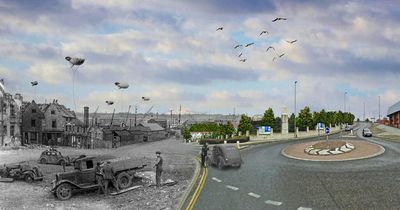 World War II devastation in South Shields and the same location today - in one image