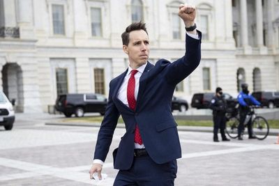 Politico tells Josh Hawley to stop using its photo of him at Capitol riot on campaign merchandise