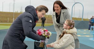 Princess Anne gives new Lanarkshire play park the Royal stamp and meets with travelling community