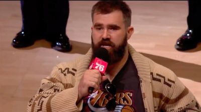 Watch: Eagles’ Jason Kelce Sings National Anthem For Charity Before Nuggets-76ers Game