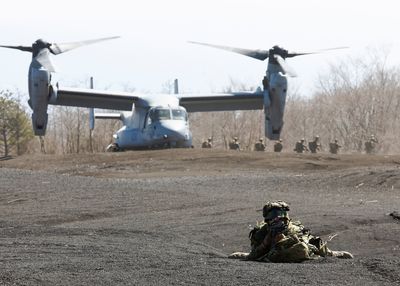 Japanese, U.S. marines practise airborne assaults in sign of deepening cooperation