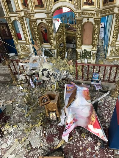 ‘This is the house of God’: Russian Orthodox church near Kyiv bombed by Russian forces