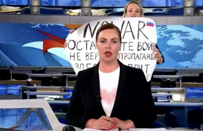 UK government ‘worried for safety’ of Russian journalist who staged anti-war protest on live TV