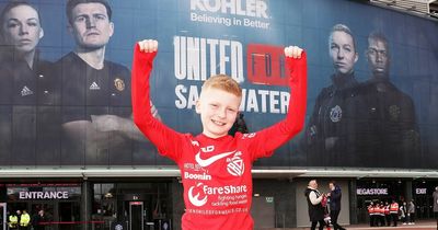 Larne schoolboy Ben Dickinson completes 10 day trek to Old Trafford to fund 115,000 meals
