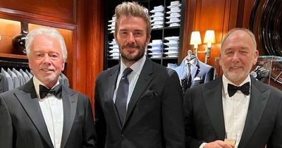 David Beckham tries on suits ahead of son Brooklyn's wedding with Nicola Peltz