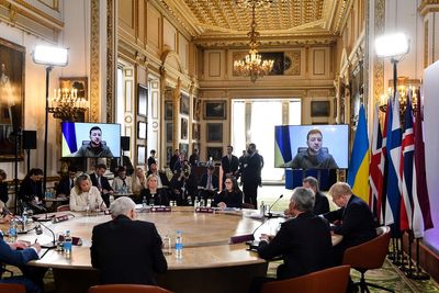 Help yourself by helping us, Ukraine's Zelenskiy tells northern European leaders