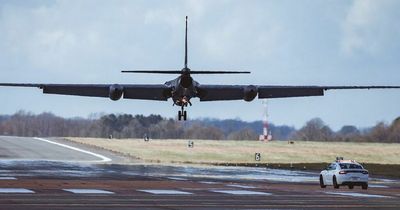 Formidable U-2 spy plane images reveal landing in UK base after unknown mission