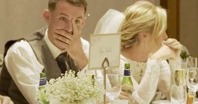 Best man's cheeky wedding speech punchline leaves bride with head in her hands
