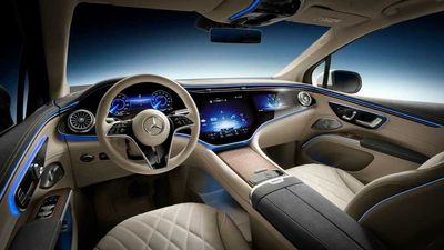 Mercedes EQS SUV Lets Front Passenger Watch Video While Car Is Moving