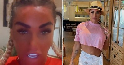 Katie Price shows off her incredibly deep tan after getting a second sleeve tattoo