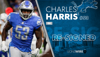 The Lions re-sign EDGE Charles Harris to a 2-year contract