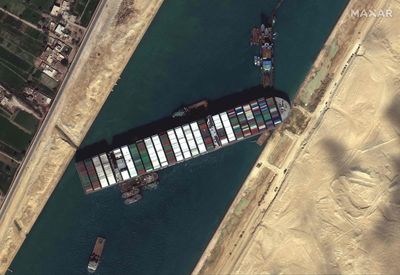 Ever Forward: Cousin of container ship which got stuck in Suez Canal runs aground off US coast
