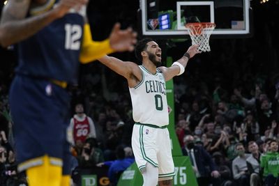 What are the top 10 high-scoring Boston Celtics regular-season games of Jayson Tatum’s career?