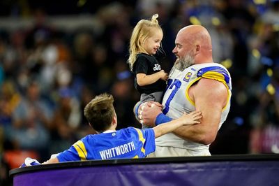 Watch: Andrew Whitworth told his kids right after Super Bowl LVI that it was his last game