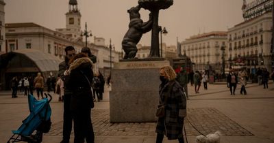 Spanish skies turn orange due to clouds of Saharan dust now heading for UK
