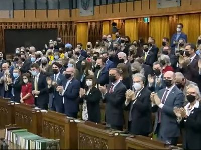 Zelensky receives three-minute standing ovation after speech to Canada’s Parliament