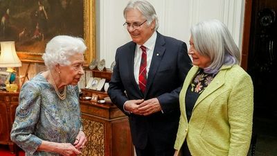 Queen Elizabeth II hosts tea after missing Commonwealth Service