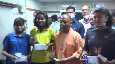 Yogi Adityanath inspects COVID-19 vaccination booth as drive begins for 12-14 years age group children