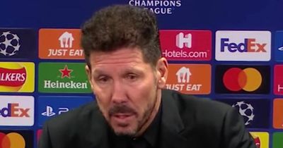 Diego Simeone responds to Man Utd fans pelting him with drinks at full-time