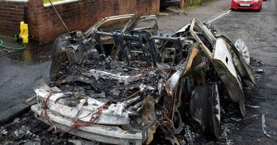 Petrol bombing attacks on luxury motors in Airdrie street 'deliberate' as cops hunt four men