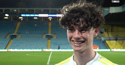 Leeds United youngster Archie Gray beams after scoring first U23s goal in spectacular fashion
