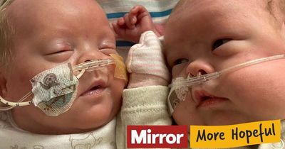 Miracle twins born at 22 weeks with 'no chance' of survival finally go home