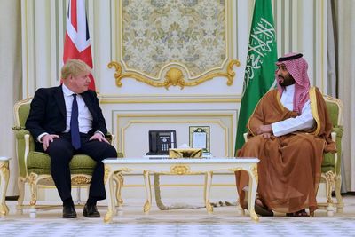UK's Johnson lands in Saudi Arabia - state news agency