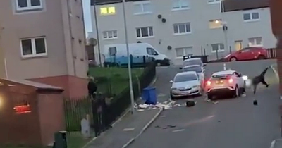 Footage shows car mow down man in Glasgow as cops launch murder bid probe