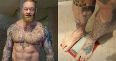 Thor Bjornsson responds to "skinny" jibe by weighing himself for Eddie Hall bout