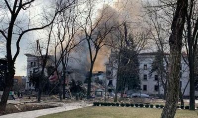 Mariupol: Russia accused of bombing theatre and swimming pool sheltering civilians