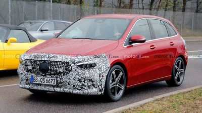 Mercedes B-Class Spied With Partial Camouflage Hiding Design Refresh