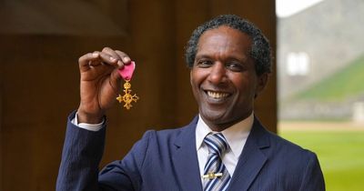 University of Manchester Chancellor Lemn Sissay enjoys a McDonald's before being honoured with OBE