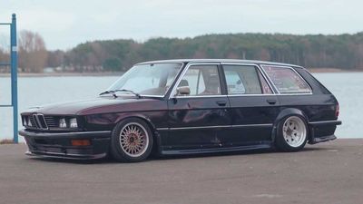 BMW 5 Series E28 Sedan Gets Transformed Into Low-Slung Drift Wagon