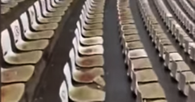Rangers fans appalled at Red Star 'away end' that features marked and broken seats