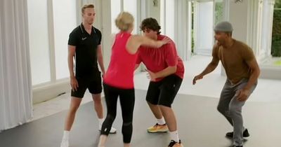 James Argent struggles to lift Anthea Turner after gastric surgery on Real Dirty Dancing