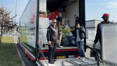 WSBK’s Team Pedercini Helps Transport Donated Goods For Ukraine