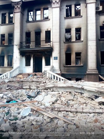 Ukrainian city of Mariupol searches for survivors amid rubble of theatre