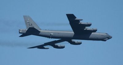 Skies above Glasgow treated to visit by pair of US Air Force B-52 bombers