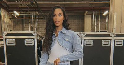 Rochelle Humes makes 90s reference as she stuns in double denim twist