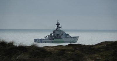 Military ship spotted off West Country coast