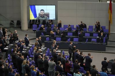 Zelenskyy invokes Berlin Wall in address to German parliament