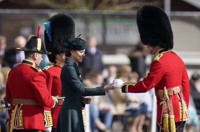 Kate wears emerald green outfit to celebrate St Patrick’s Day with Irish Guards