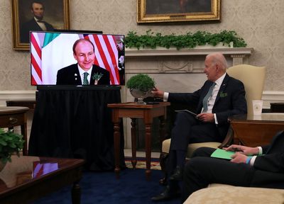 Biden, Ireland's Martin meet virtually as COVID derails St. Patrick's Day plans
