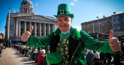 Pictures as thousands gather in Nottingham to celebrate St Patrick's Day