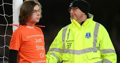 Why protestor attached himself to goalpost during Everton against Newcastle United
