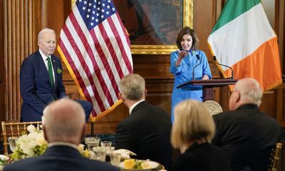 Nancy Pelosi marks St Patrick’s Day with poem by Bono about Ukraine