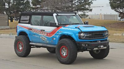 Beefy Ford Bronco Spied As Rolling Billboard For Performance Bolt-Ons