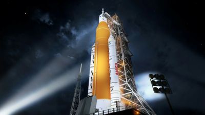 Nasa's mega Moon rocket on way to launchpad